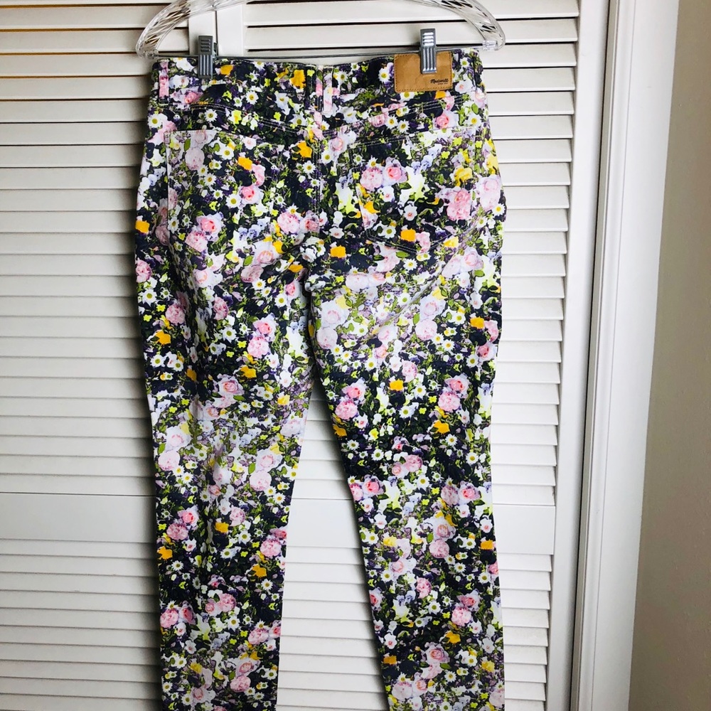 MADEWELL FLOWER PRINT/MID RISE JEAN - Picture 4 of 6